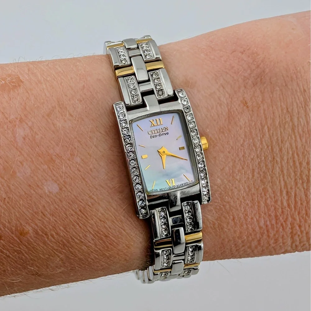 Citizen Silhouette Eco-Drive MOP Swarovski Watch New Capacitor G620-S028710